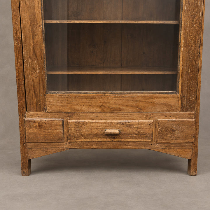 Water Tiger Furniture Glass and Teak Cabinet From Java