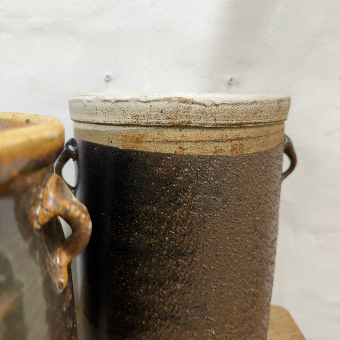 Water Tiger Decor Antique Chinese Black Fermenting Jars