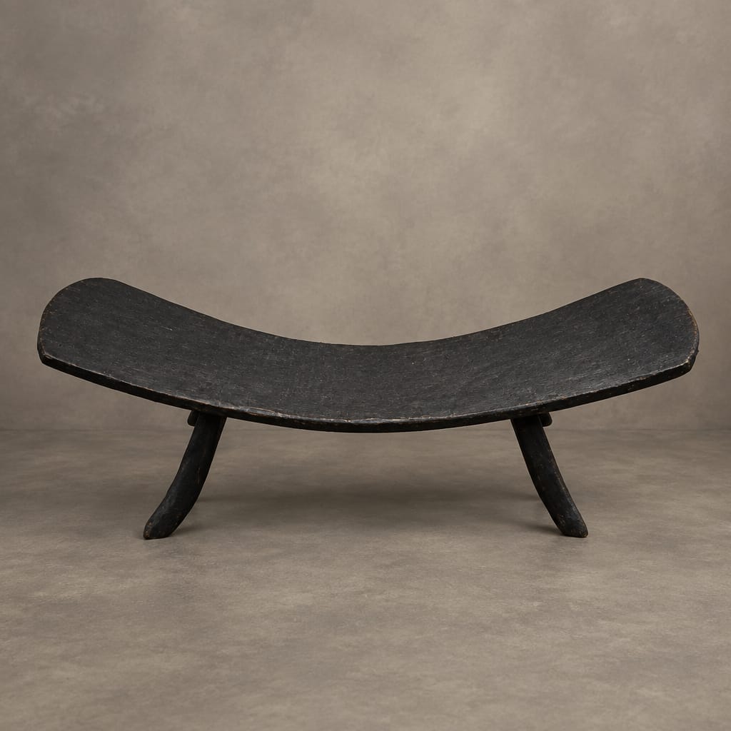 Water Tiger Furniture Dark Teak Curved Bench