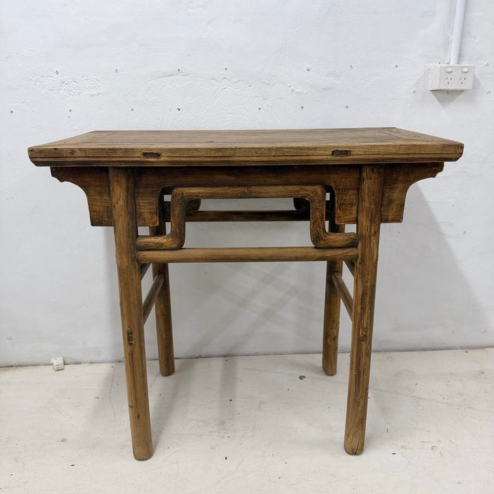 Water Tiger Furniture Light Coloured Antique Short Elm Entry Table | 96x50x87cm