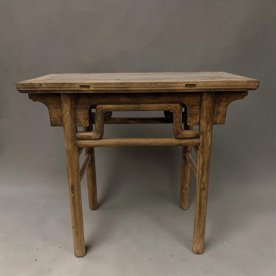 Water Tiger Furniture Light Coloured Antique Short Elm Entry Table | 96x50x87cm