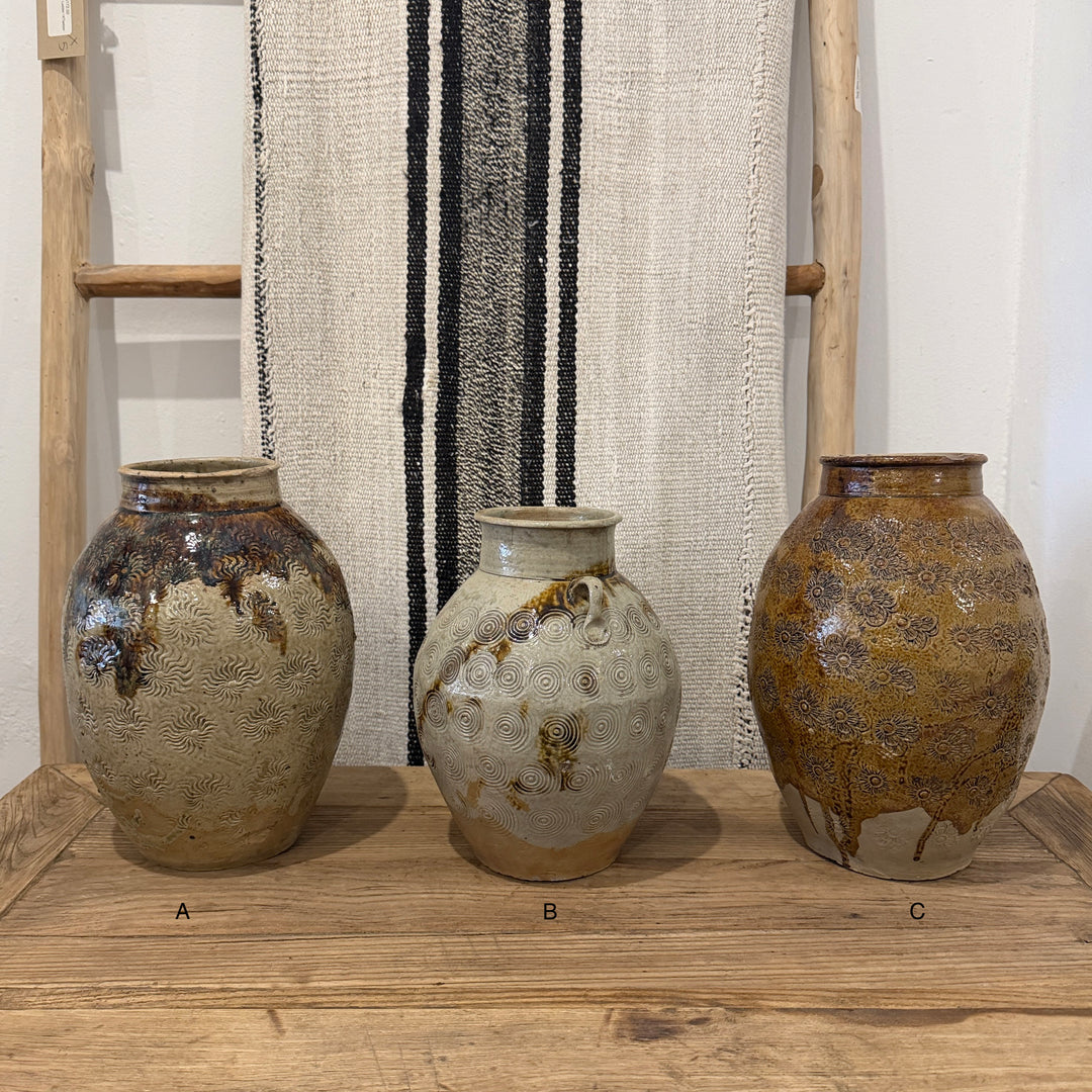 Water Tiger Decor Antique Glazed Yunnan Storage Vases