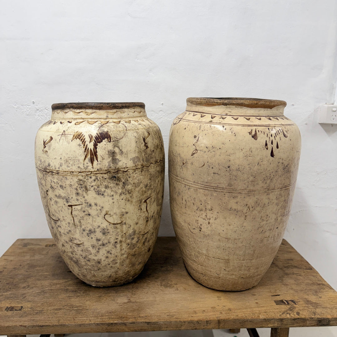 Water Tiger Decor Antique Chinese "Cizhou" Pots