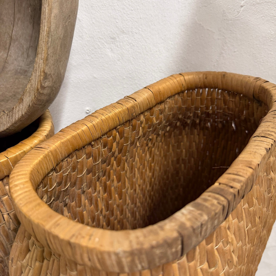 Water Tiger Decor Antique Chinese Willow Baskets
