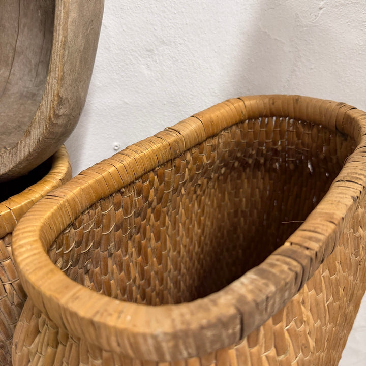 Water Tiger Decor Antique Chinese Willow Baskets