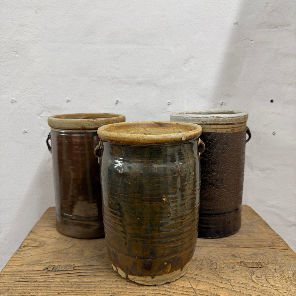 Water Tiger Decor Antique Chinese Black Fermenting Jars