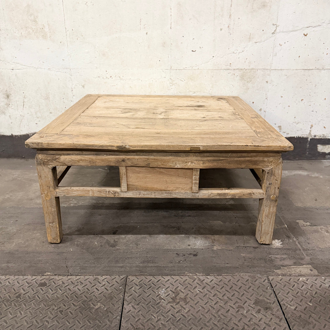 Water Tiger Furniture Square Chinese Low Elm Coffee Table | 95x95x45cm