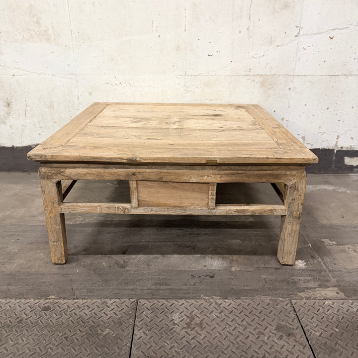 Water Tiger Furniture Square Chinese Low Elm Coffee Table | 95x95x45cm