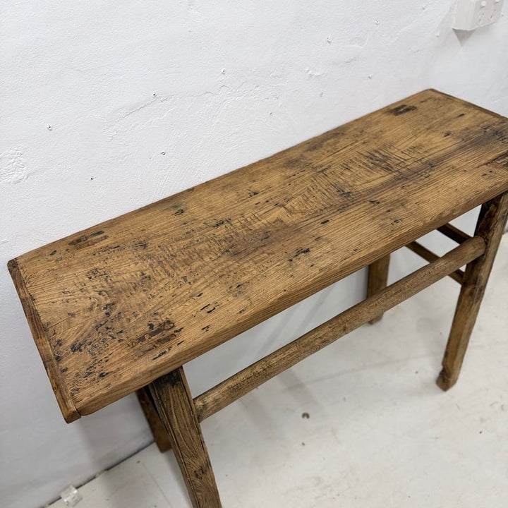 Water Tiger Furniture Light Coloured Antique Elm Console | 114x40x84cm