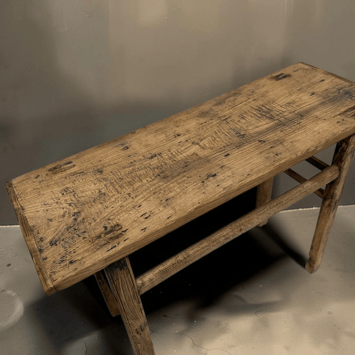 Water Tiger Furniture Light Coloured Antique Elm Console | 114x40x84cm