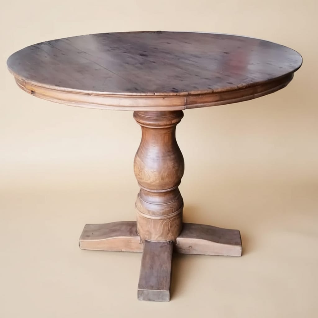 Water Tiger Furniture Indonesian Vintage Round Teak Table