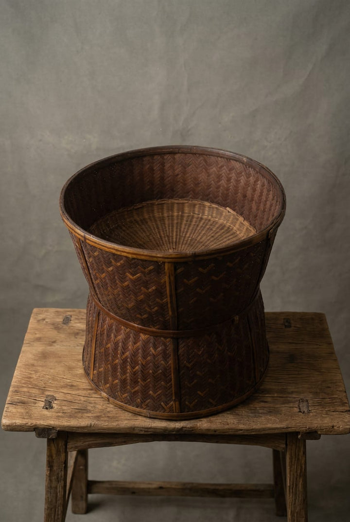 Water Tiger Decor Tall Oversized Tea Basket