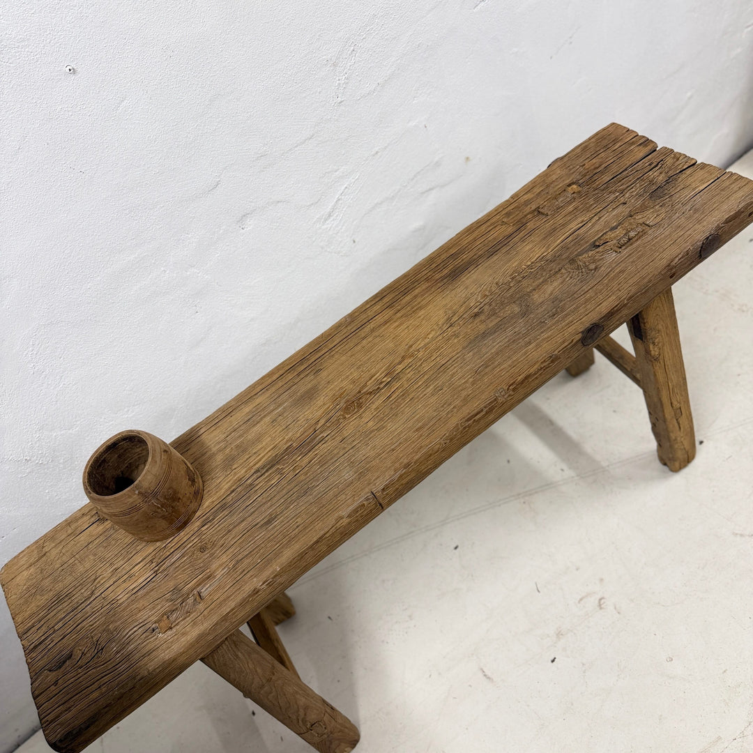 Water Tiger Furniture Chinese Elm Short Bench | 105x27x54cm