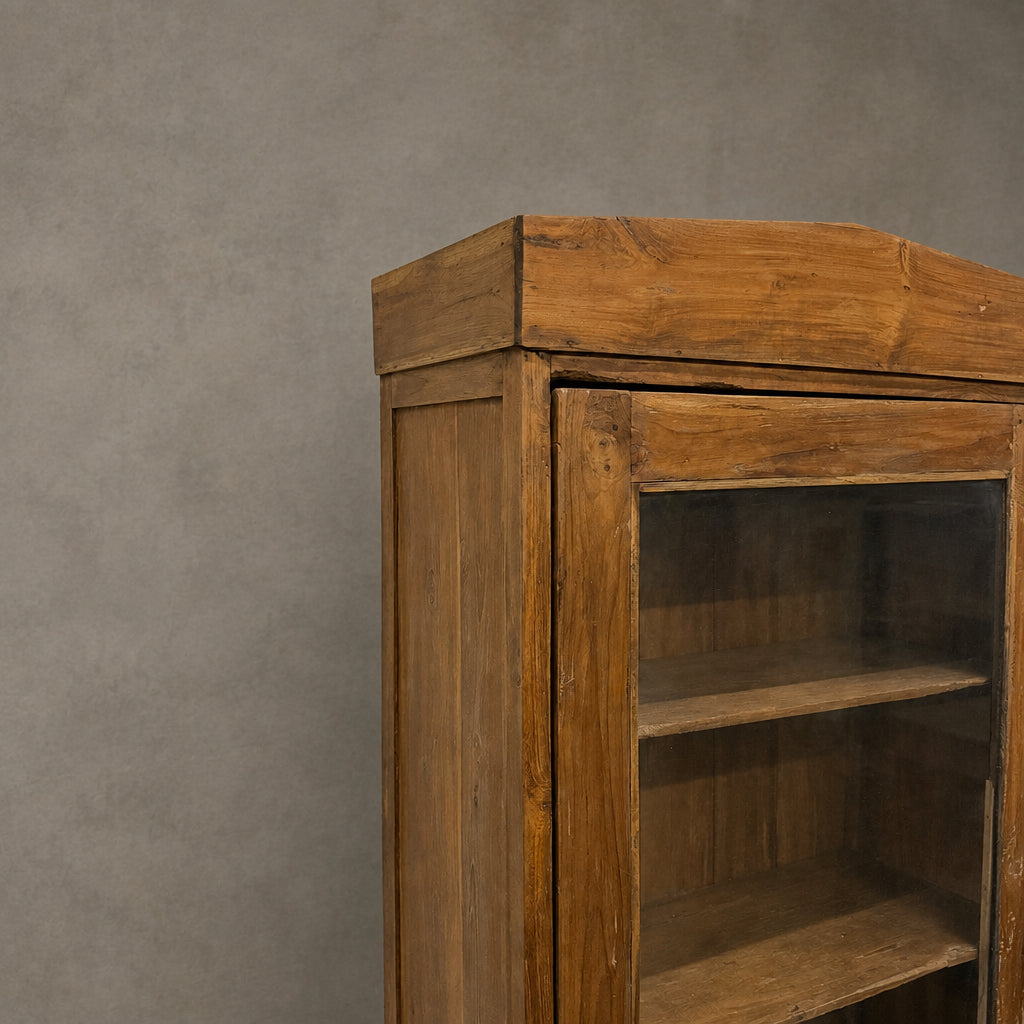 Water Tiger Furniture Glass and Teak Cabinet From Java