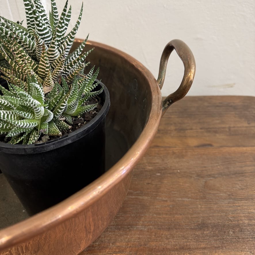 Water Tiger France Antique Copper Jam Basin With Handles