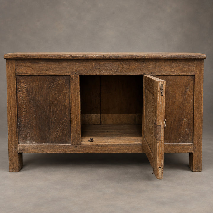 Water Tiger Furniture Vintage Teak Front Opening Low Cabinet
