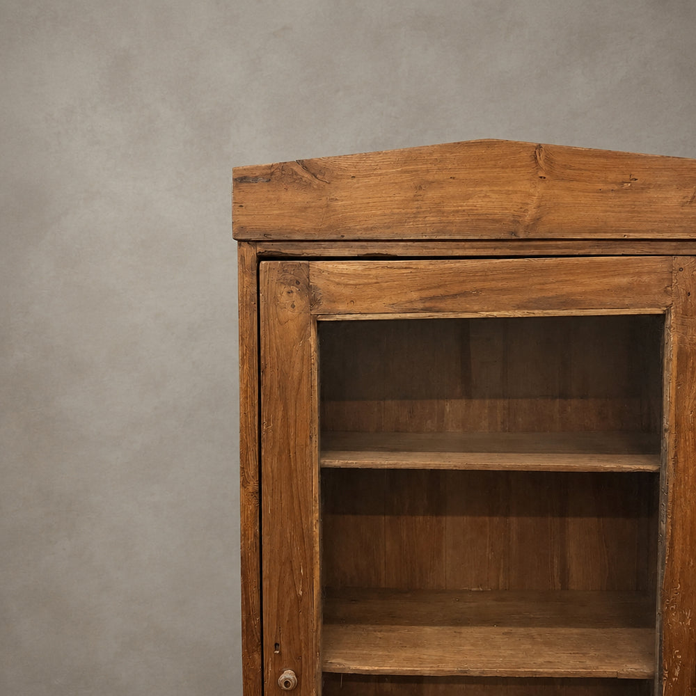 Water Tiger Furniture Glass and Teak Cabinet From Java