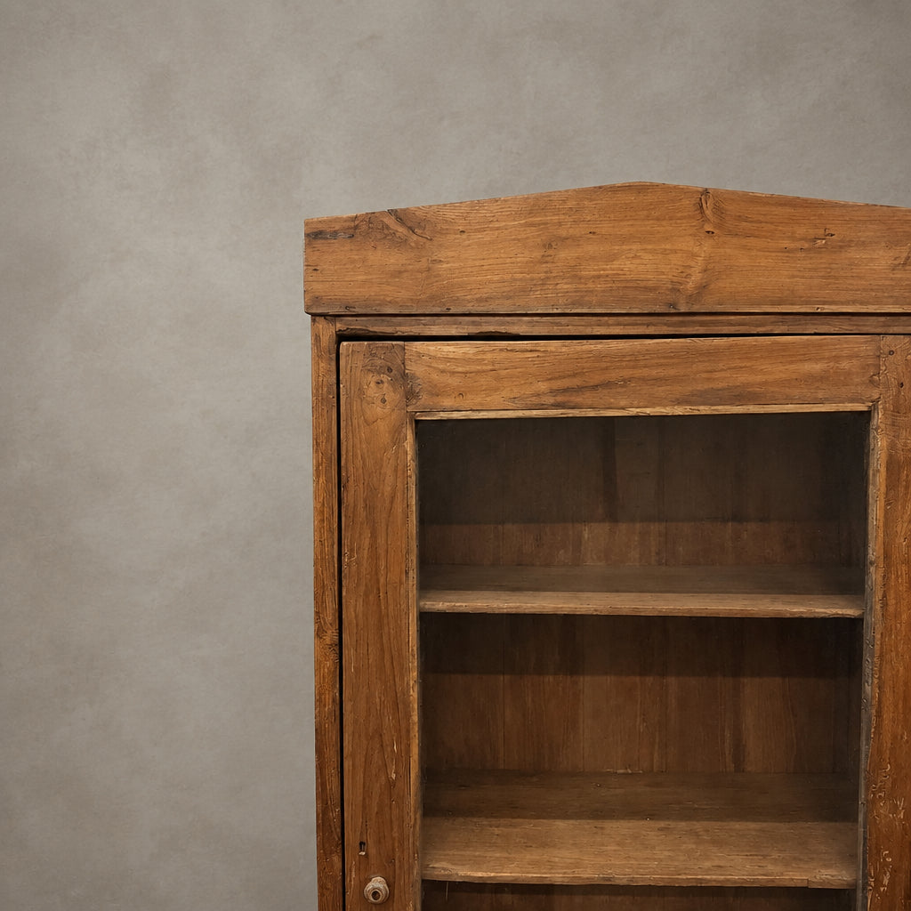 Water Tiger Furniture Glass and Teak Cabinet From Java