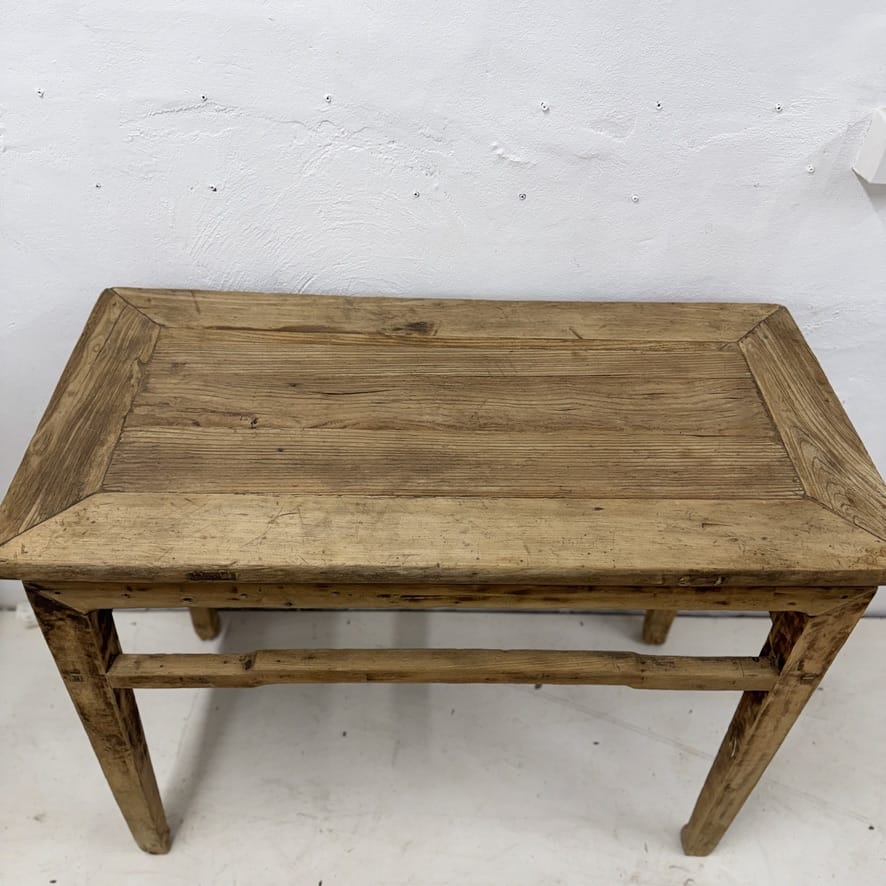 Water Tiger Furniture Light Coloured Antique Short Elm Console | 95x45x80cm