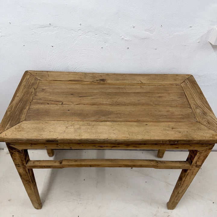 Water Tiger Furniture Light Coloured Antique Short Elm Console | 95x45x80cm