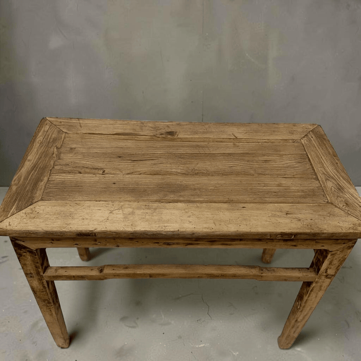 Water Tiger Furniture Light Coloured Antique Short Elm Console | 95x45x80cm