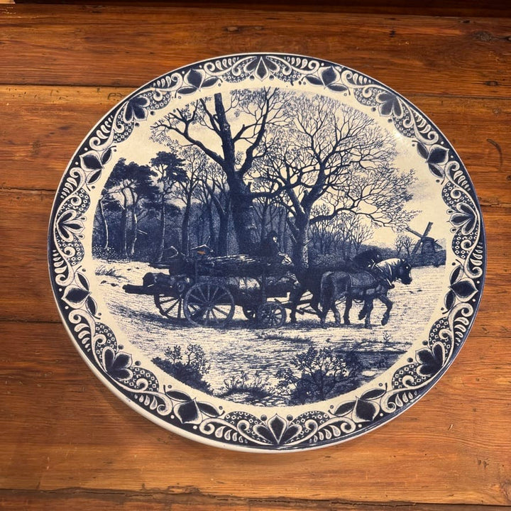 Water Tiger Furniture Delfts Chemkefa "De Winter" Wall Plates | Antique Decor