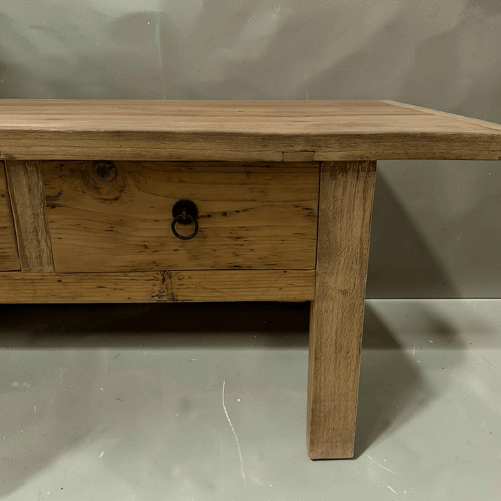 Water Tiger Furniture Chinese Low Elm Coffee Table With Three Drawers | 150x60x46cm