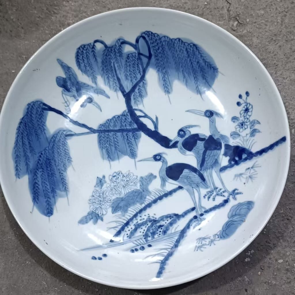 Water Tiger china Serving Bowls . Qing Kangxi Inspired Blue and White Porcelain Bowls - Multiple Patterns