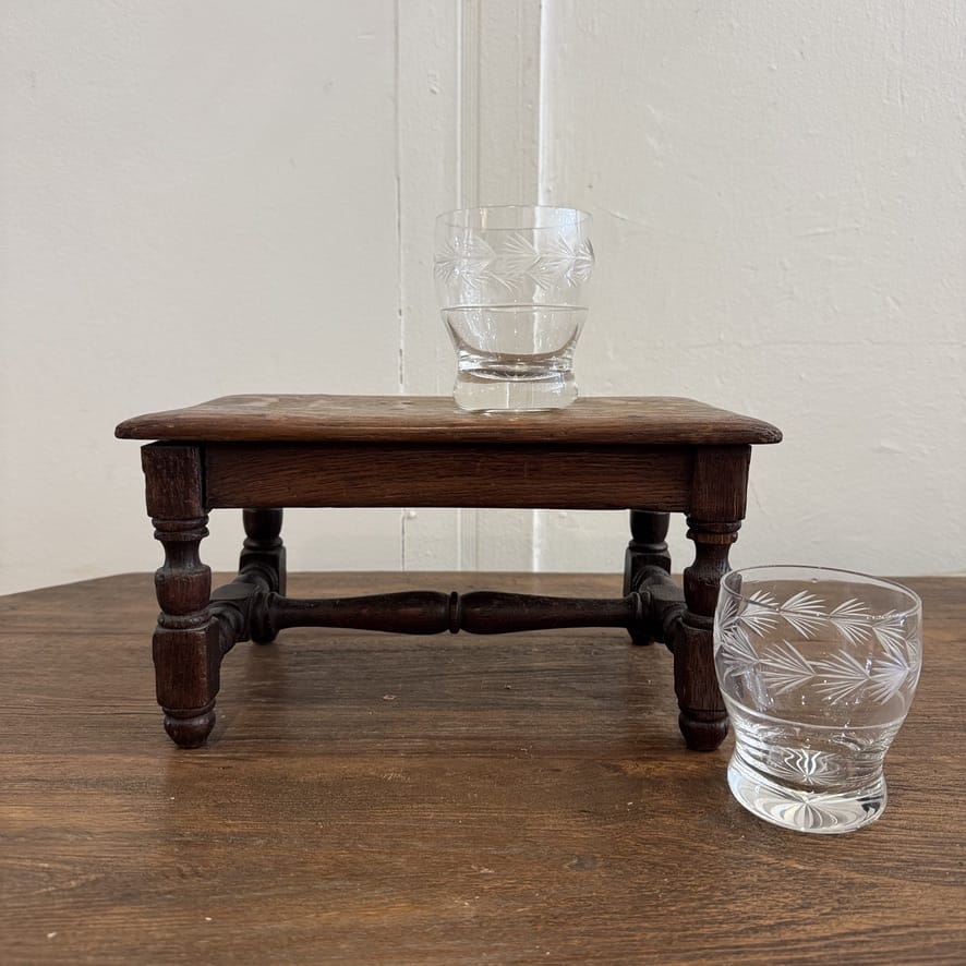 Water Tiger Furniture Oak Foot Rest Late 19TH Century