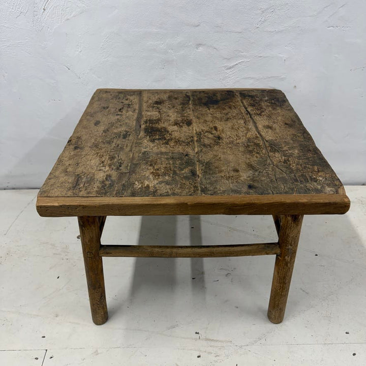 Water Tiger Furniture Simple Chinese Square Elm Side Tables | 68x68x52cm