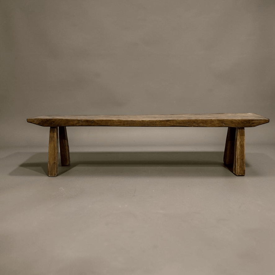 Water Tiger Furniture Organic Shaped Leg Hand Made Teak Benches