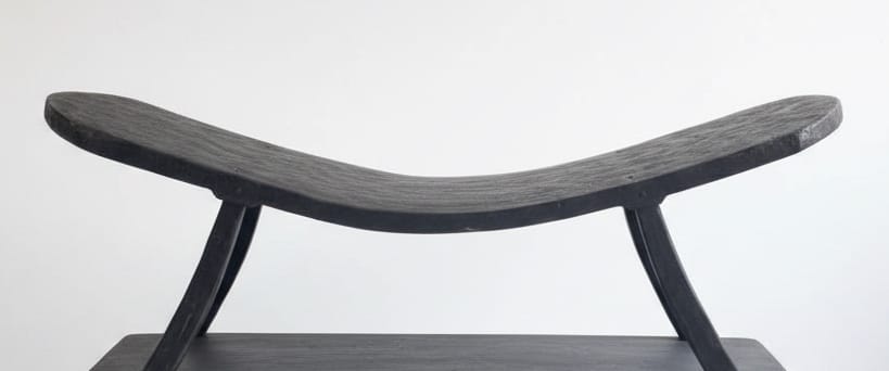 Water Tiger Decor Dark Teak Curved Bench