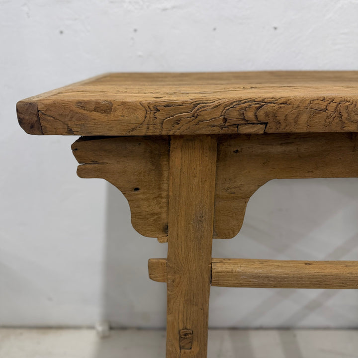 Water Tiger Furniture Light Coloured Antique Short Elm Console | 104x49x83cm