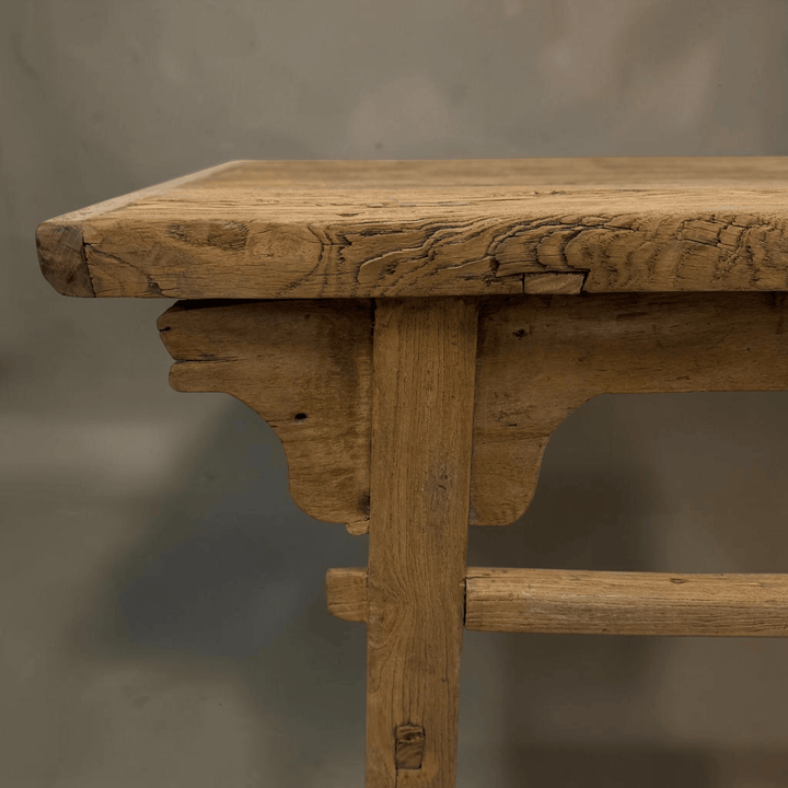 Water Tiger Furniture Light Coloured Antique Short Elm Console | 104x49x83cm
