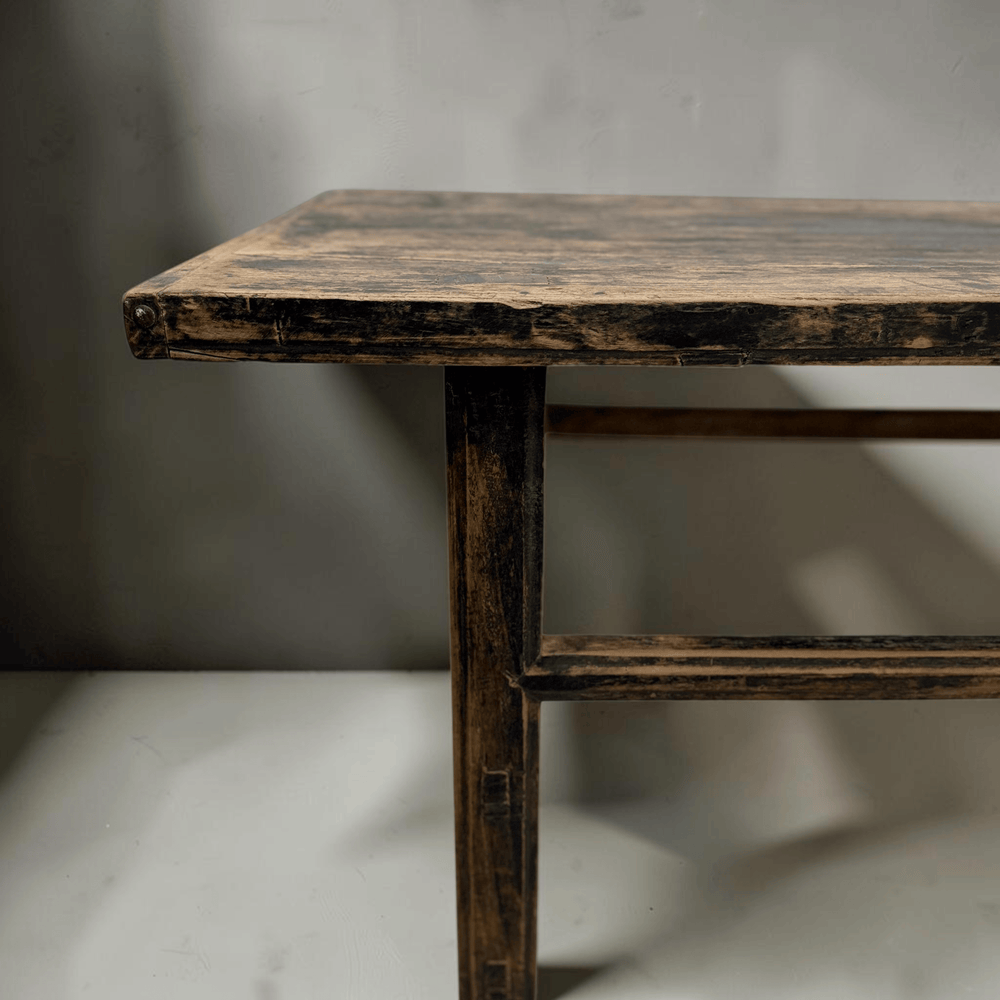 Water Tiger Furniture Blackened Antique Short Wine Table