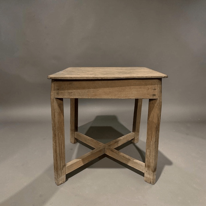 Water Tiger Decor Aged Light Coloured Teak Side Table