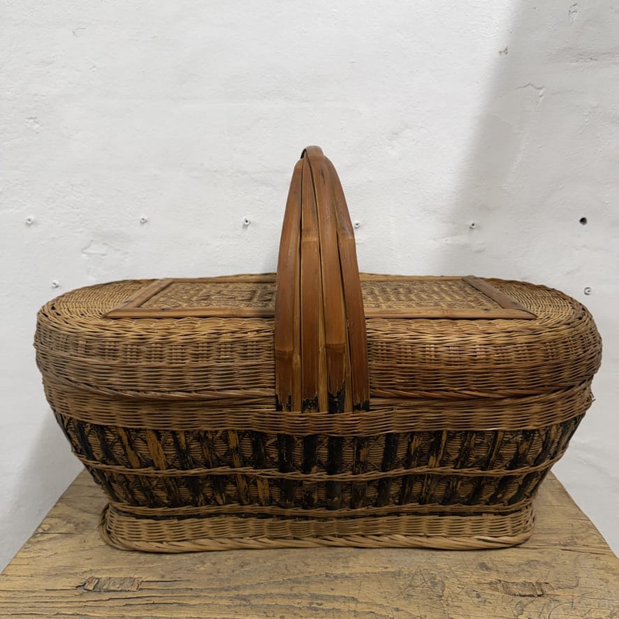 Water Tiger Decor Ancient Chinese Lidded Baskets