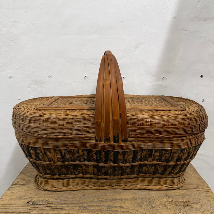 Water Tiger Decor Ancient Chinese Lidded Baskets