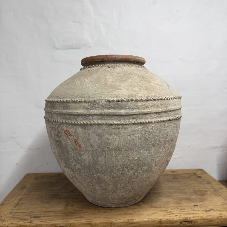 Grey Vintage Water Pot from Borneo