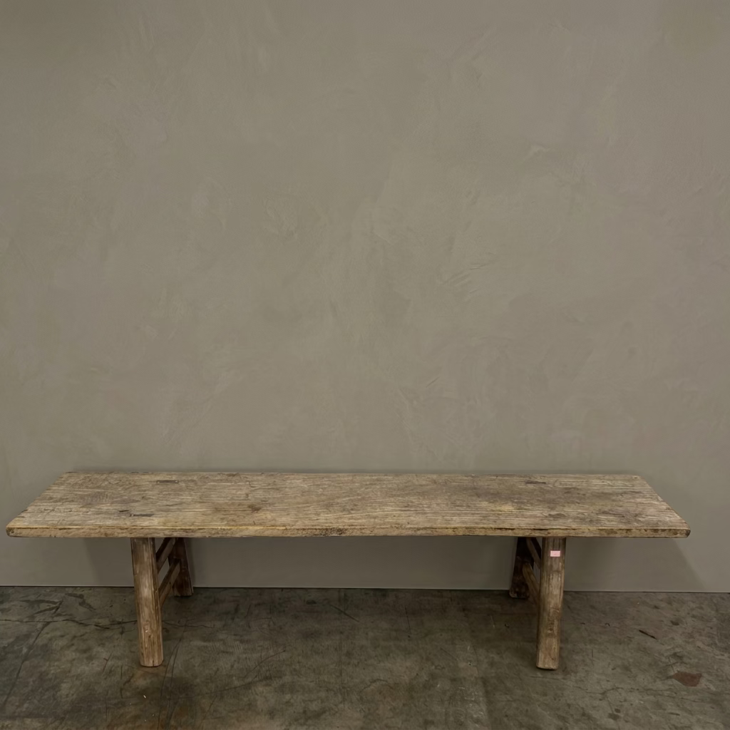 Water Tiger Furniture Antique Long Narrow Elm Bench |188x34x60cm