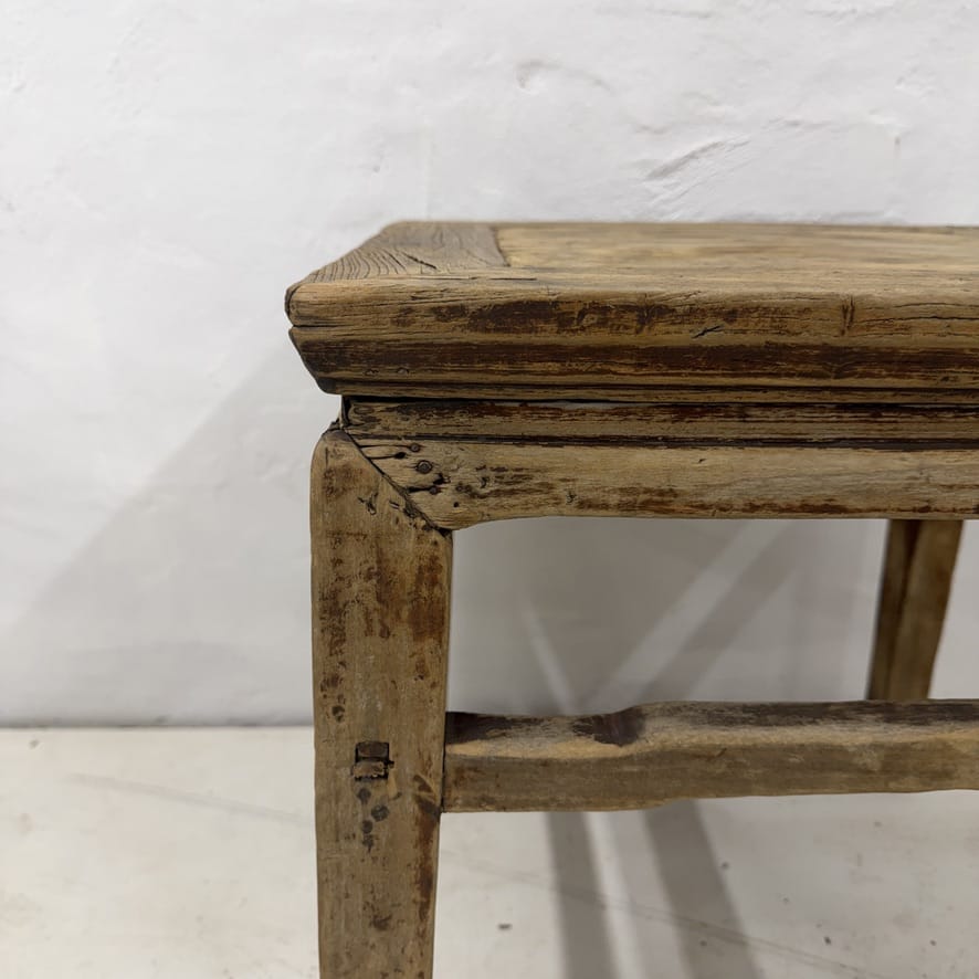 Water Tiger Furniture Antique Chinese Square Elm Side Table | 50x50x52