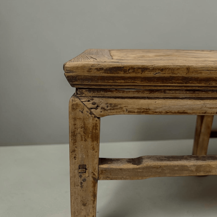 Water Tiger Furniture Antique Chinese Square Elm Side Table | 50x50x52