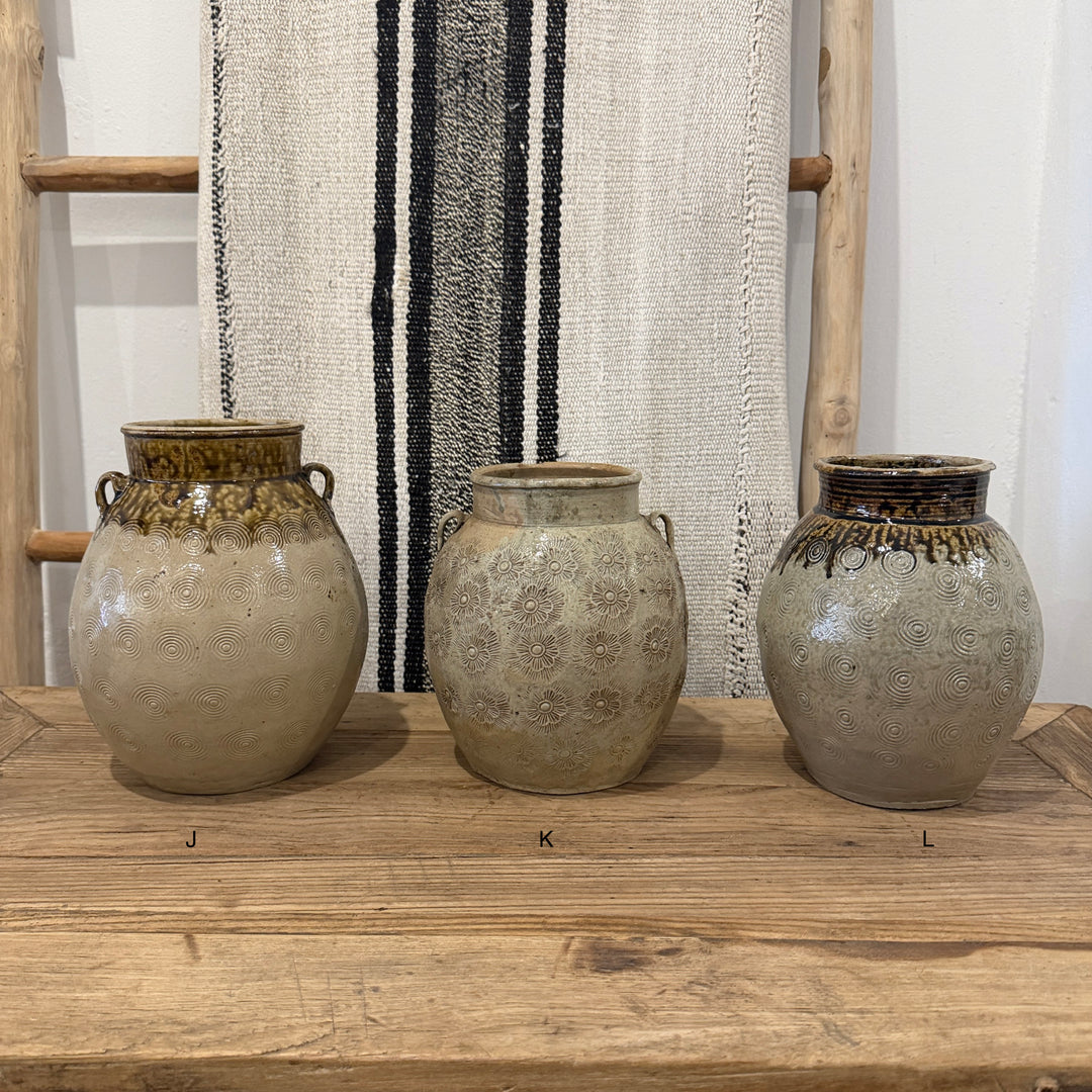 Water Tiger Decor Antique Glazed Yunnan Storage Vases