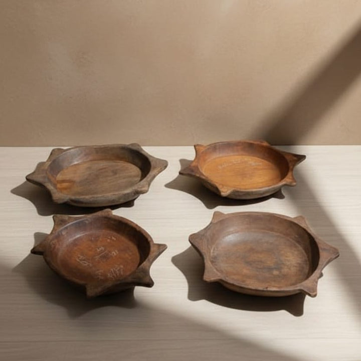 Water Tiger india Vintage Parat Wooden Bowls