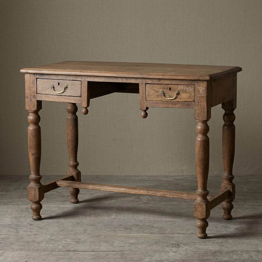 Water Tiger Indian Antique Writing Desk
