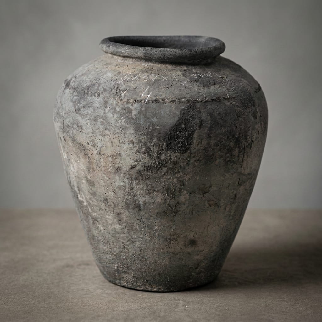 Water Tiger india Vintage Clay Urn From India