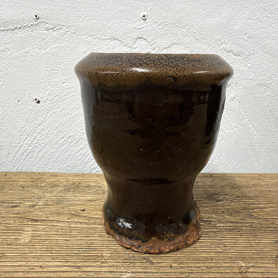 Water Tiger Decor Small Antique Black Ceramic Pot