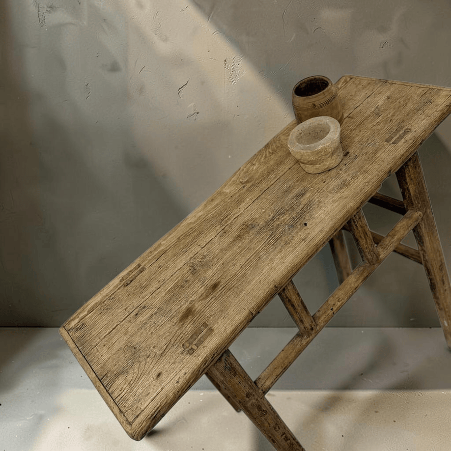Water Tiger Furniture Natural Antique Elm Console | 96x33x85h cm