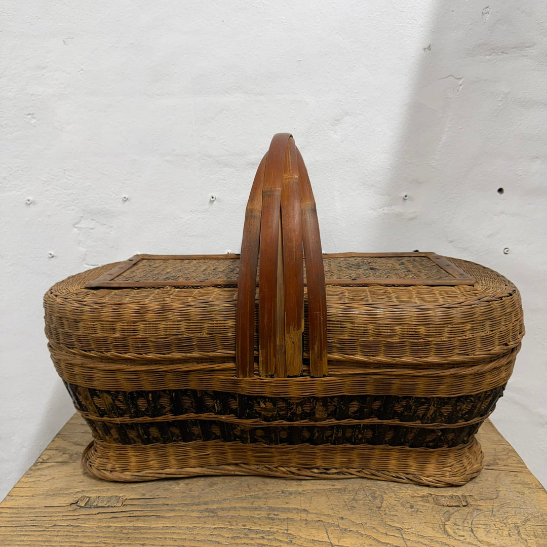 Water Tiger Decor Ancient Chinese Lidded Baskets