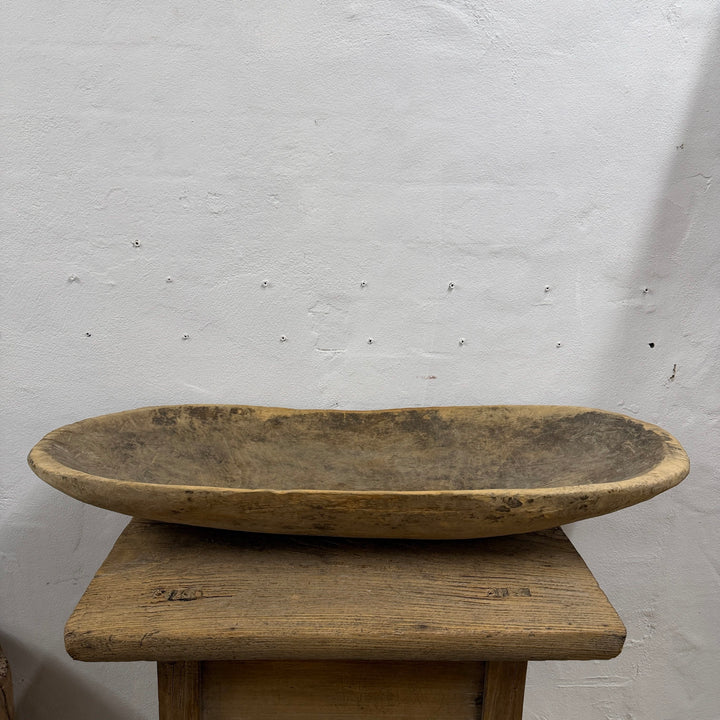 Water Tiger Decor Large Vintage Wooden Dough Bowl